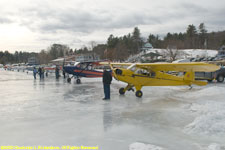 parking planes on the ice